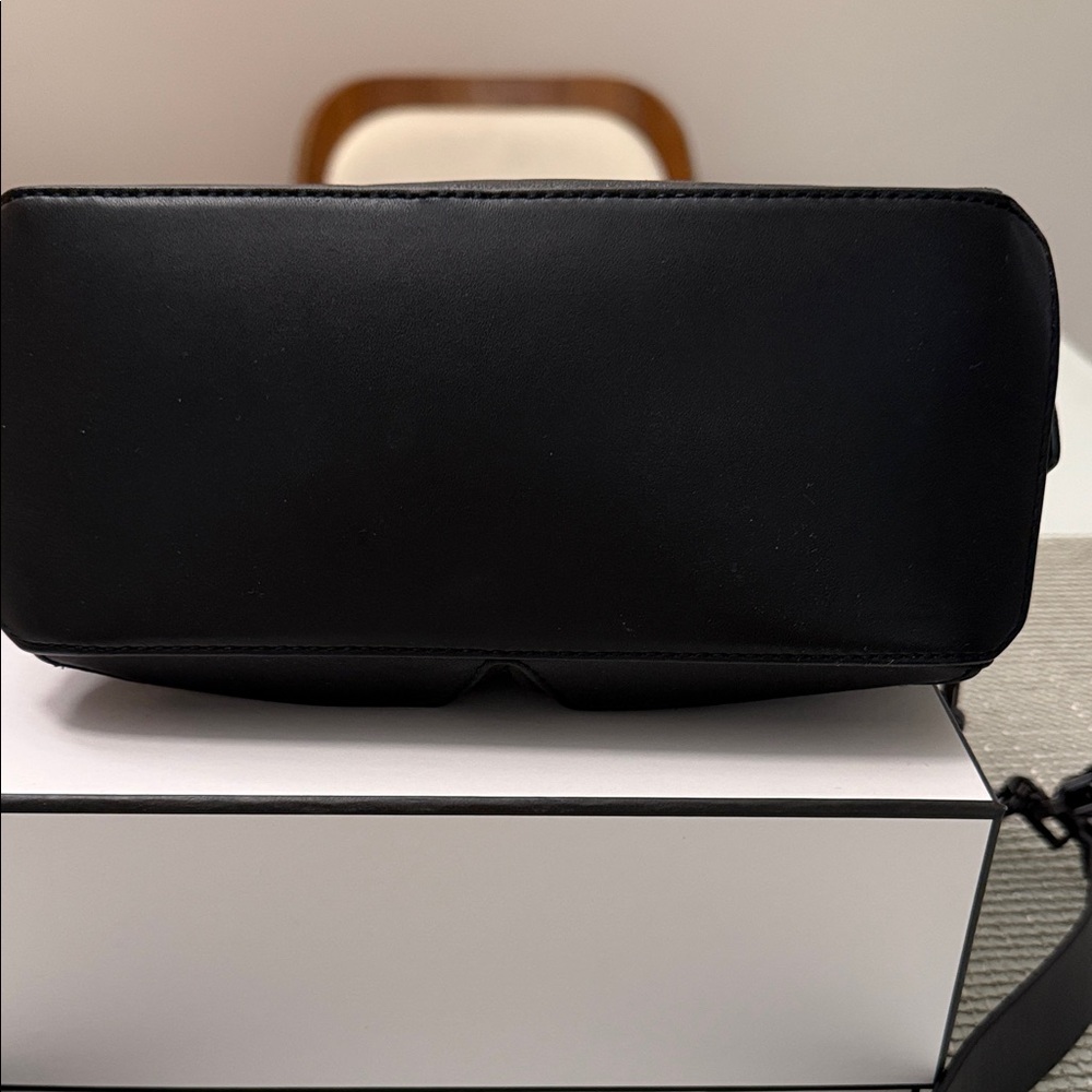 rag & bone Black Leather Crossbody Bag with Chain Strap - Picture 7 of 11